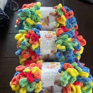 NWT Lionbrand Off the Hook, bundle of 3